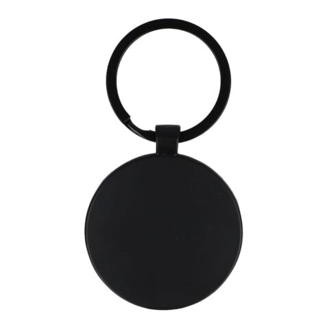 Porte-clés en bambou et métal rond Noir | sans marquage | non disponible | non disponible | non disponible