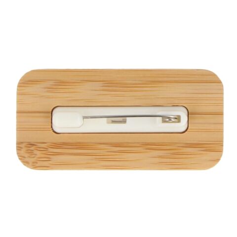 Badge nominatif en bambou avec épingle Nature | sans marquage | non disponible | non disponible | non disponible