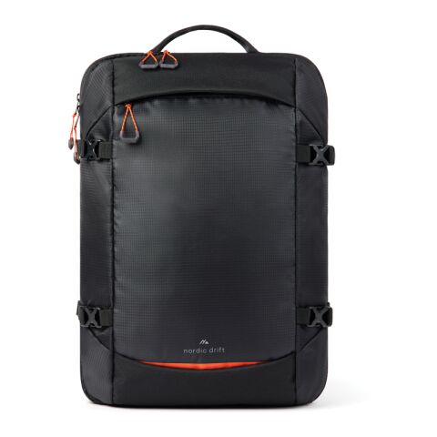 Sac à dos de voyage 25L en RCS Nordic Drift noir-orange | sans marquage | non disponible | non disponible | non disponible