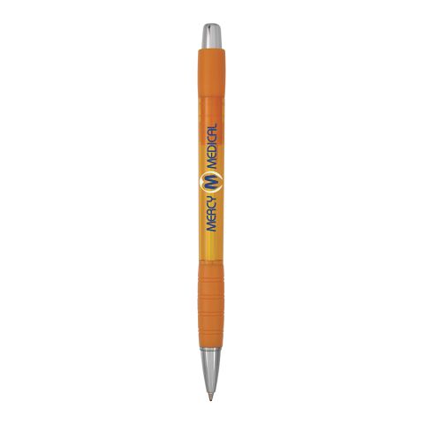 Stylo Striped Grip Orange | Sérigraphie 1 couleur | Corps-arrière clip | 12.00 mm x 45.00 mm