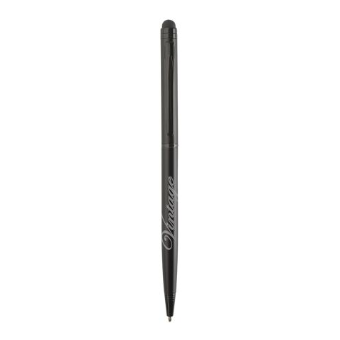 Stylo Sleek Stylus Executive noir | Sérigraphie 1 couleur | Capuchon-Arrière clip | 10.00 mm x 24.00 mm