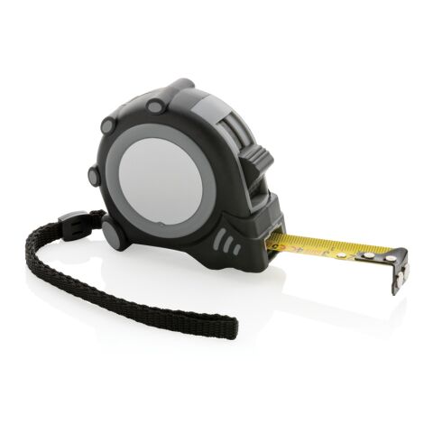 Mètre ruban Grip 3M/16mm en plastique recyclé RCS gris-noir | sans marquage | non disponible | non disponible