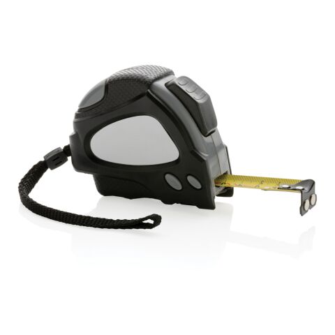 Mètre ruban Auto stop 5M/19mm en plastique recyclé RCS noir | sans marquage | non disponible | non disponible