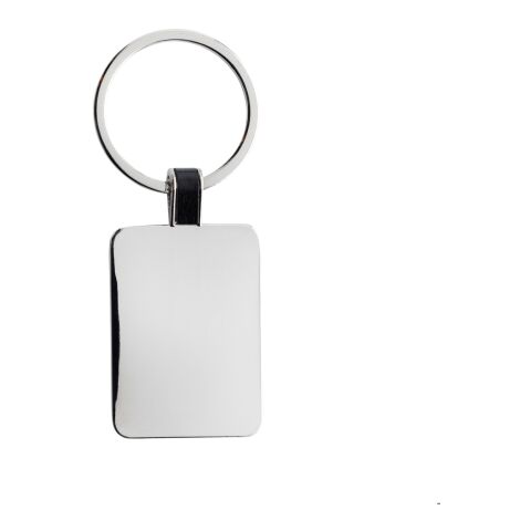 Porte-clés rectangle en alliage de zinc recyclé RCS argent | sans marquage | non disponible | non disponible