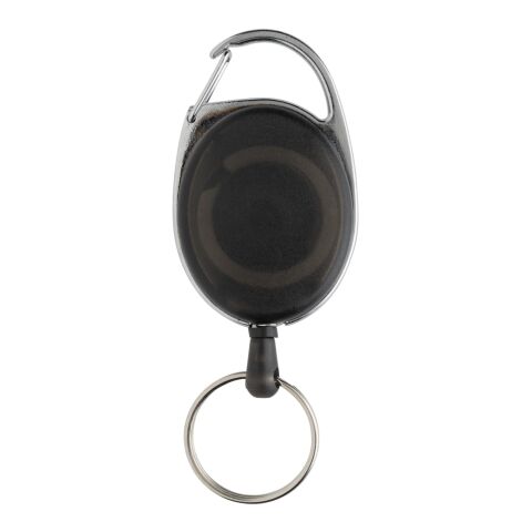 Porte-clés à clip extensible en ABS recyclé RCS noir | sans marquage | non disponible | non disponible
