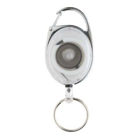 Porte-clés à clip extensible en ABS recyclé RCS blanc | sans marquage | non disponible | non disponible