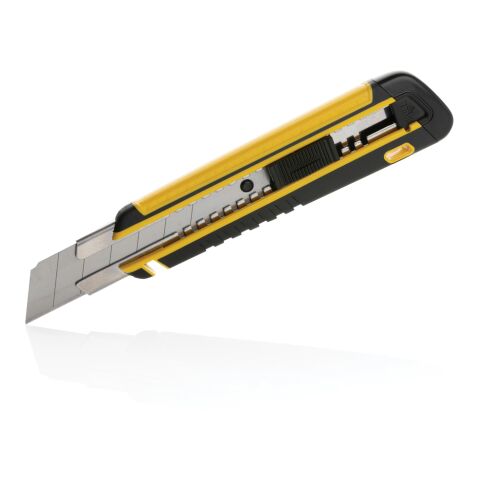 Cutter robuste et rechargeable en plastique RCS jaune | sans marquage | non disponible | non disponible