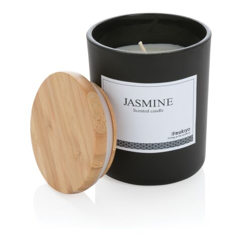 Bougie parfumée avec couvercle en bambou Ukiyo noir | sans marquage | non disponible | non disponible