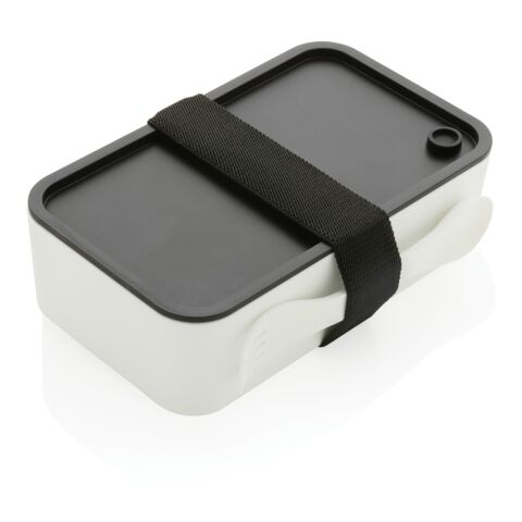 Lunch box avec cuichette en rPP GRS blanc | sans marquage | non disponible | non disponible