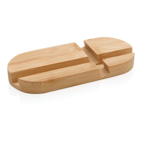 Tablette en bambou et support téléphone marron | sans marquage | non disponible | non disponible