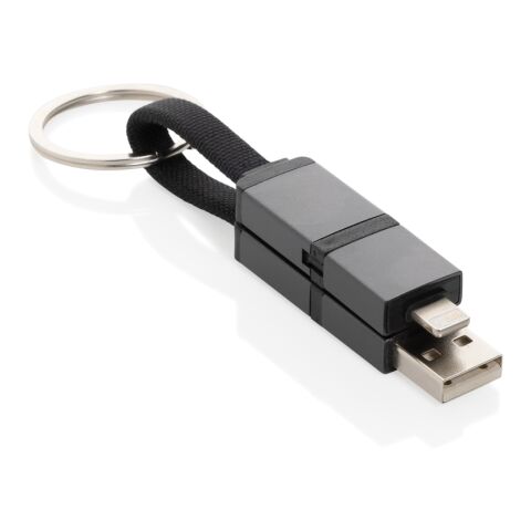 Câble de charge rapide 4 en 1 60W en aluminium recyclé Terra gris | sans marquage | non disponible | non disponible