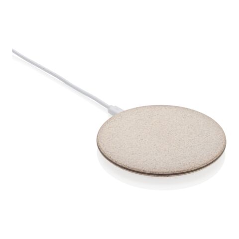 Chargeur à induction 5W en fibre de paille marron | sans marquage | non disponible | non disponible