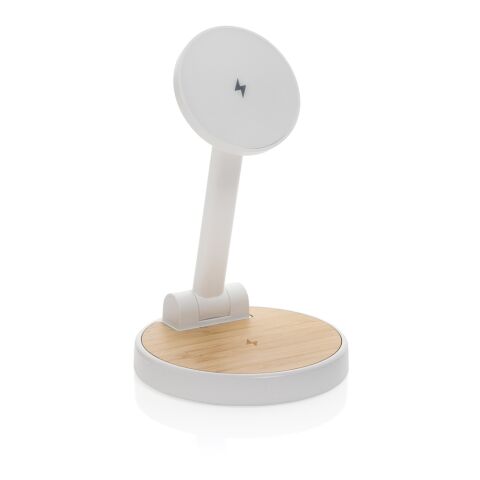 Chargeur 15W magnétique 2 en 1 Ontario blanc | sans marquage | non disponible | non disponible