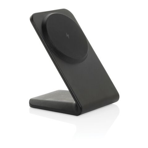 Chargeur magnétique 15W en plastique recyclé RCS VoltPerch noir | sans marquage | non disponible | non disponible