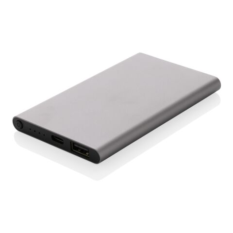 Powerbank 4000mAh en plastique recyclé/aluminium RCS gris | sans marquage | non disponible | non disponible