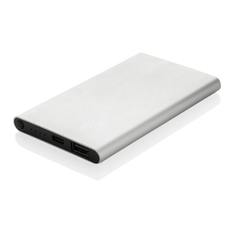 Powerbank 4000mAh en plastique recyclé/aluminium RCS argent | sans marquage | non disponible | non disponible