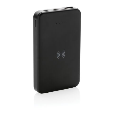 Powerbank 5000mAh avec induction 5W en plastique recyclé RCS noir | sans marquage | non disponible | non disponible
