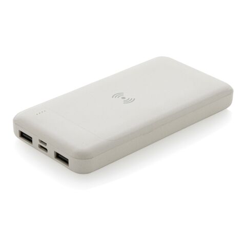 Powerbank avec induction en plastique recyclé RCS blanc | sans marquage | non disponible | non disponible