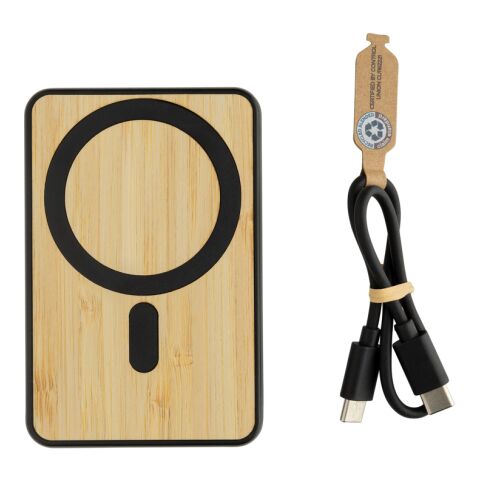 Powerbank 5000mAh et 5W en bambou et ABS RCS Zen noir | sans marquage | non disponible | non disponible