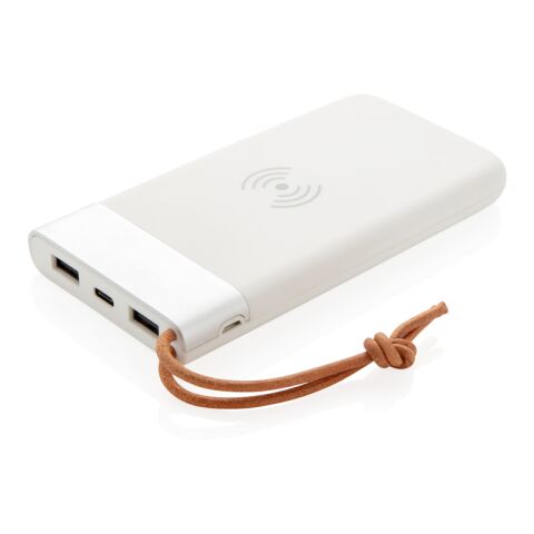 Batterie de secours Aria 8000 mAh et induction 5W blanc | sans marquage | non disponible | non disponible | non disponible