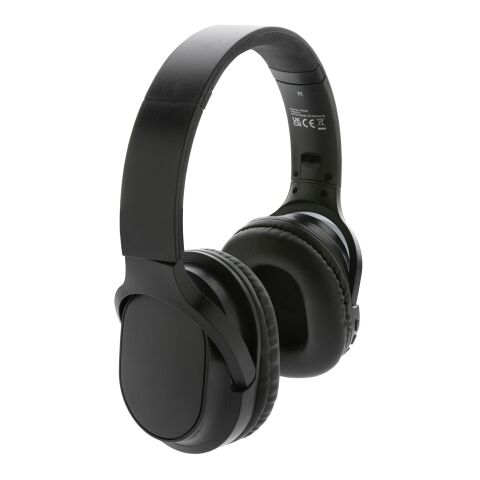 Casque sans fil pliable en plastique recyclé RCS Elite noir | sans marquage | non disponible | non disponible