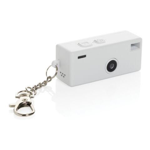 Porte-clés appareil photo en ABS RCS Cliq it blanc | sans marquage | non disponible | non disponible