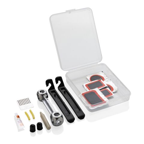 Kit de réparation vélo compact blanc-noir | sans marquage | non disponible | non disponible