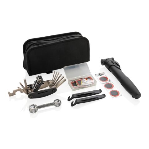 Kit de réparation vélo 17 pièces noir | sans marquage | non disponible | non disponible