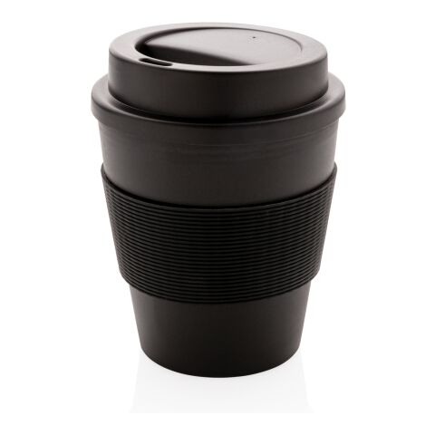 Mug en PP recyclable avec couvercle à vis 350ml noir | sans marquage | non disponible | non disponible