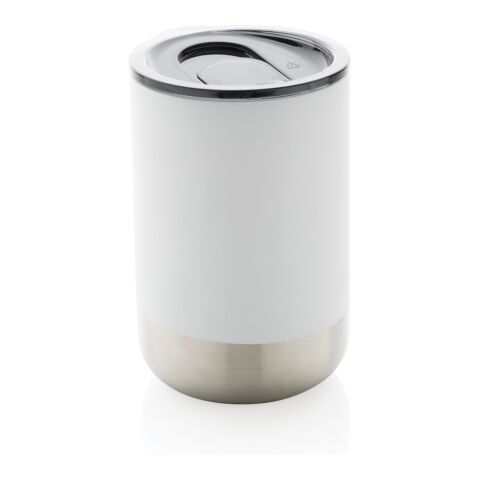 Mug en acier inoxydable recyclé RCS blanc | sans marquage | non disponible | non disponible
