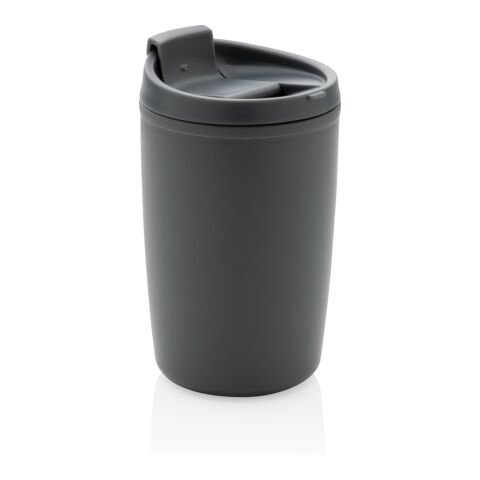 Mug en PP recyclé GRS avec couvercle à bascule antracite | sans marquage | non disponible | non disponible