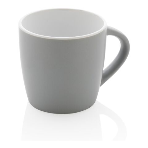 Mug en céramique avec intérieur coloré gris-blanc | sans marquage | non disponible | non disponible