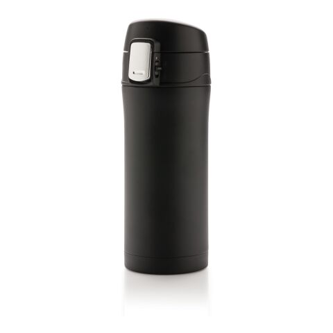 Mug 300ml à fermeture facile en acier inoxydable recyclé RCS noir | sans marquage | non disponible | non disponible