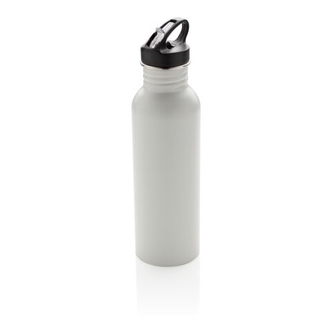 Bouteille de sport en acier inoxydable avec paille - 710 ml gris | sans marquage | non disponible | non disponible | non disponible