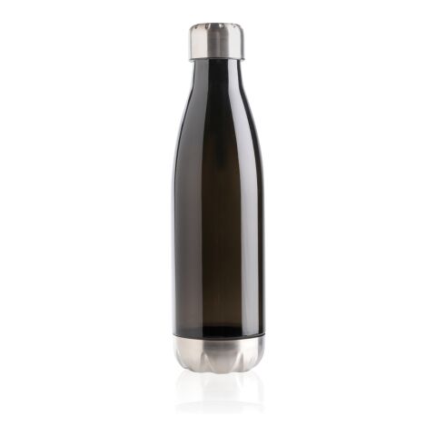 Bouteille d'eau étanche avec bouchon en acier noir | sans marquage | non disponible | non disponible