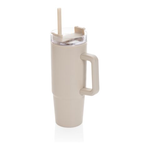 Mug 900ml avec poignée en plastique recyclé RCS Tana blanc cassé | sans marquage | non disponible | non disponible