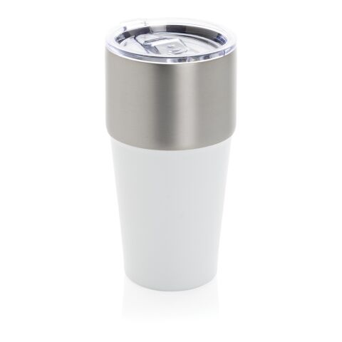 Mug 500ml en acier recyclé certifié RCS Fluid blanc | sans marquage | non disponible | non disponible