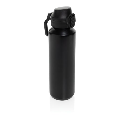 Bouteille de sport 600ML en acier recyclé RCS Via noir | sans marquage | non disponible | non disponible