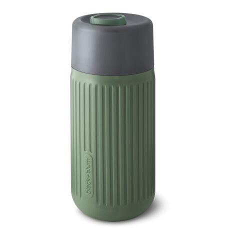 Tasse de voyage en verre 340ML Black+Blum vert olive | sans marquage | non disponible | non disponible