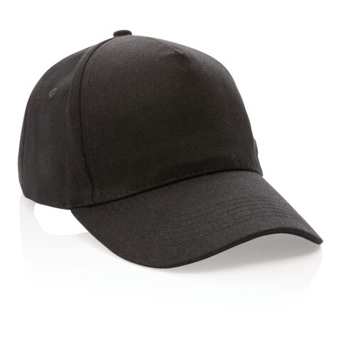 Casquette 5 panneaux en coton recyclé 280gr IMPACT noir | sans marquage | non disponible | non disponible | non disponible