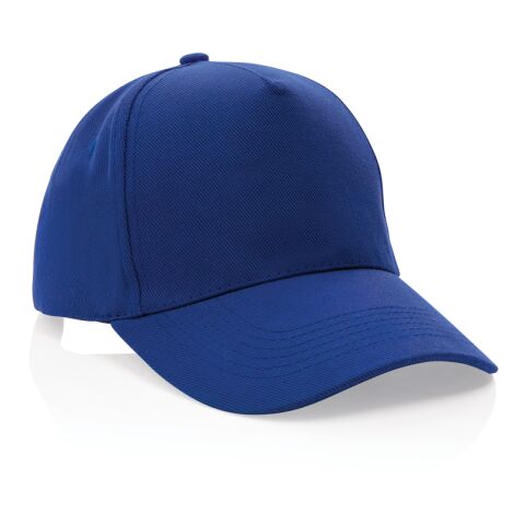 Casquette 5 panneaux en coton recyclé 280gr IMPACT bleu | sans marquage | non disponible | non disponible | non disponible