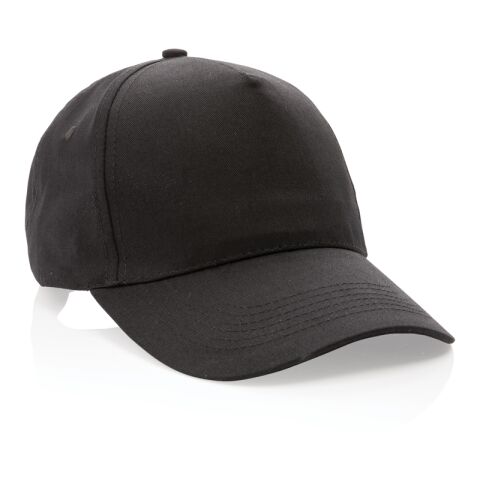 Casquette 5 panneaux en coton recyclé 190gr IMPACT noir | sans marquage | non disponible | non disponible | non disponible