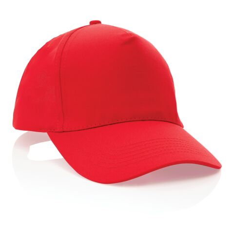 Casquette 5 panneaux en coton recyclé 190gr IMPACT rouge | sans marquage | non disponible | non disponible | non disponible