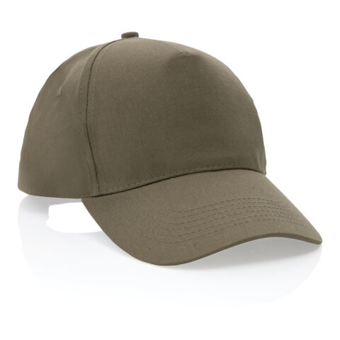 Casquette 5 panneaux en coton recyclé 190gr IMPACT vert | sans marquage | non disponible | non disponible | non disponible