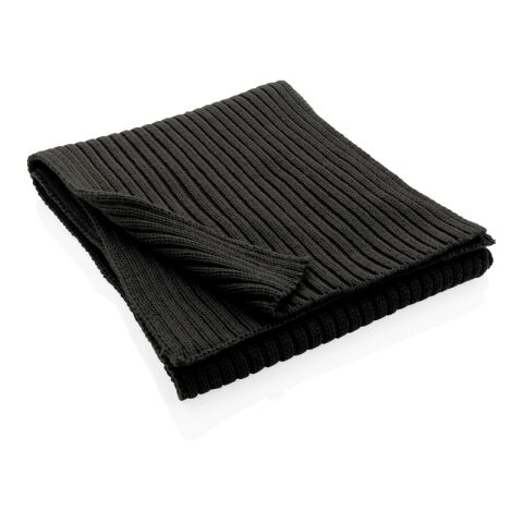 Écharpe tricotée 180x25cm Impact AWARE™ Polylana® noir | sans marquage | non disponible | non disponible | non disponible
