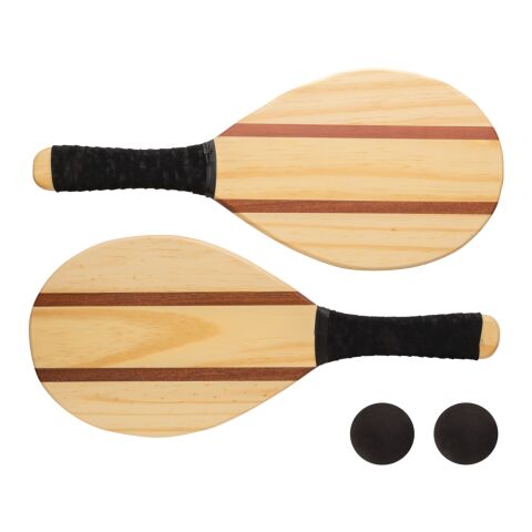 Set de raquettes frescobol en bois marron | sans marquage | non disponible | non disponible
