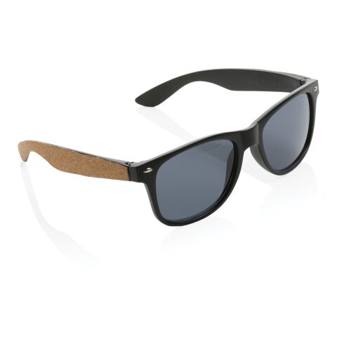 Lunettes de soleil en PC recyclé GRS avec liège FSC® noir | sans marquage | non disponible | non disponible