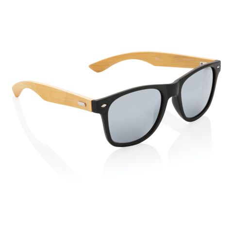 Lunettes de soleil en bambou FSC® et plastique recyclé RCS noir | sans marquage | non disponible | non disponible