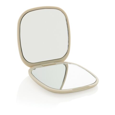 Miroir de poche en plastique recyclé RCS Reflecta beige | sans marquage | non disponible | non disponible