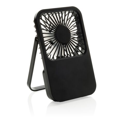 Ventilateur de bureau en plastique recyclé RCS Aervina noir | sans marquage | non disponible | non disponible